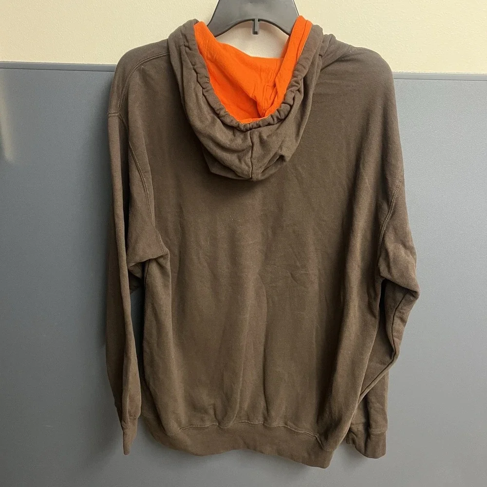 Duck Commander L Brown Hoodie Pullover Sweatshirt Dynasty orange Graphics Mens L
